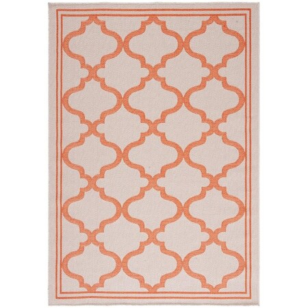 Safavieh 9 x 12 ft. Bermuda Indoor & Outdoor Rectangle Power Loomed Rug Ivory & Rust BMU810F-9